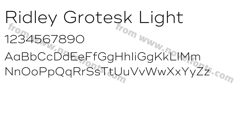 Ridley Grotesk LightPreview