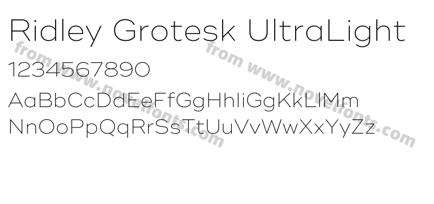 Ridley Grotesk UltraLightPreview