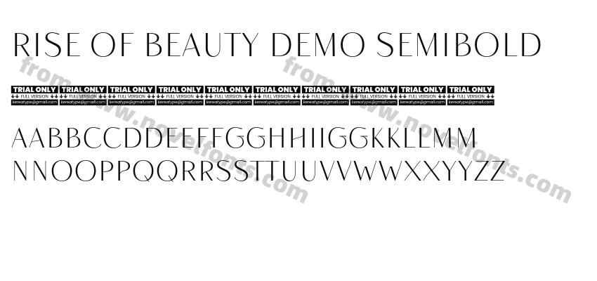 Rise of Beauty Demo SemiboldPreview