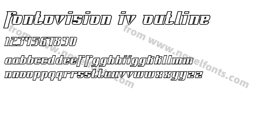 Fontovision IV outlinePreview