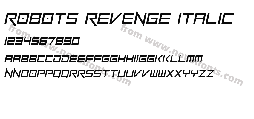 Robots Revenge ItalicPreview