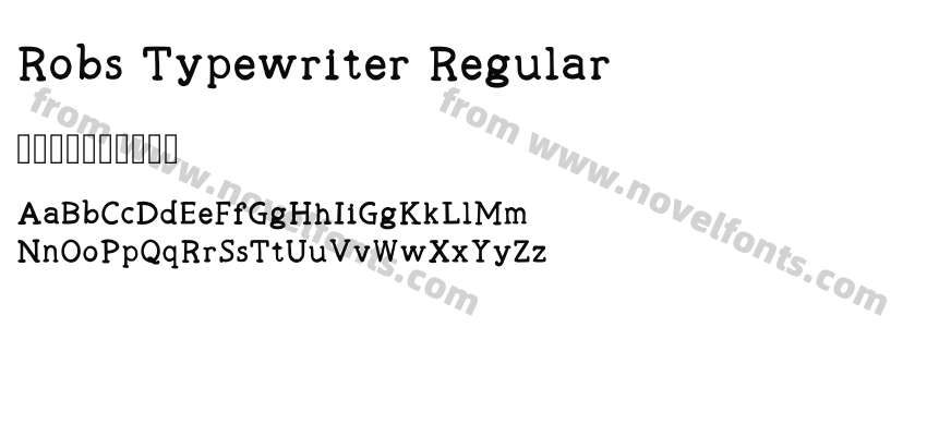 Robs Typewriter RegularPreview