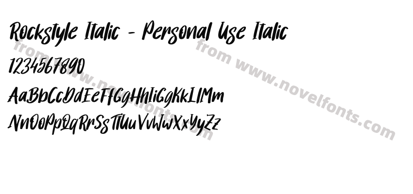 Rockstyle Italic - Personal Use ItalicPreview