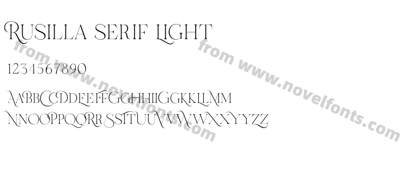 Rusilla serif LightPreview