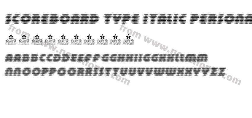 SCOREBOARD TYPE ITALIC PERSONALPreview