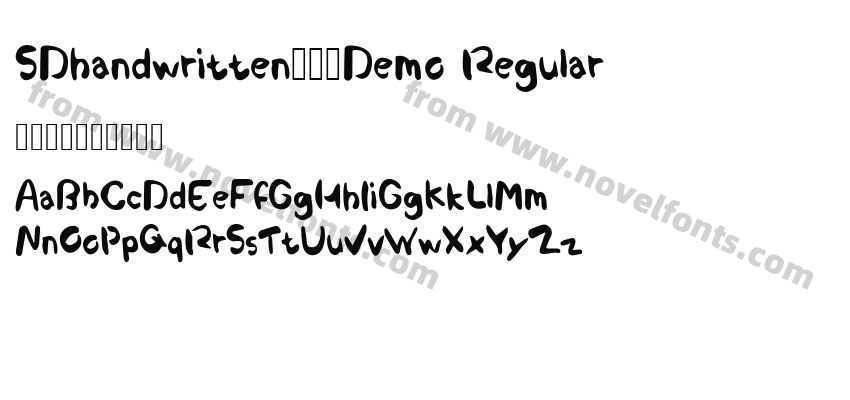 SDhandwritten001Demo RegularPreview