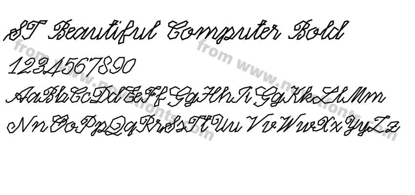 ST Beautiful Computer BoldPreview