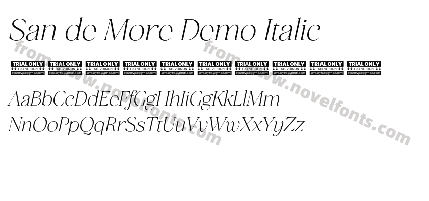 San de More Demo ItalicPreview