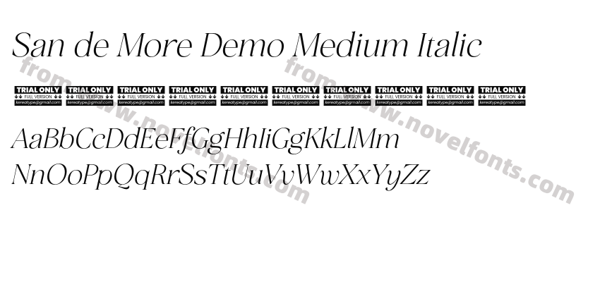 San de More Demo Medium ItalicPreview