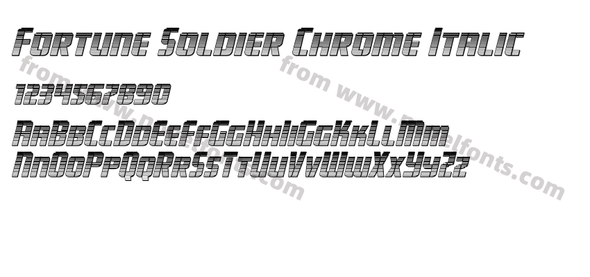 Fortune Soldier Chrome ItalicPreview