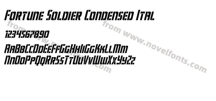 Fortune Soldier Condensed ItalPreview