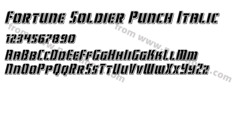 Fortune Soldier Punch ItalicPreview