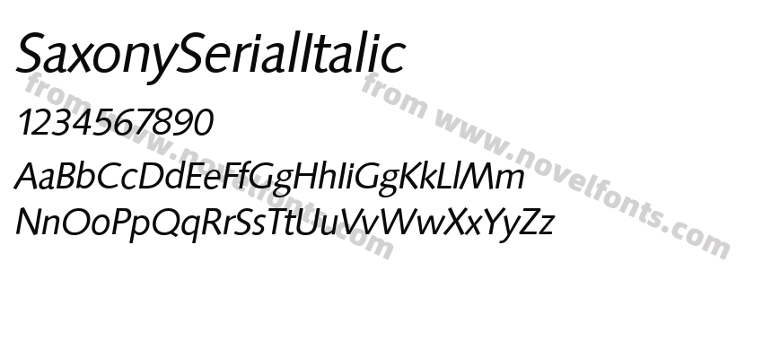 SaxonySerialItalicPreview