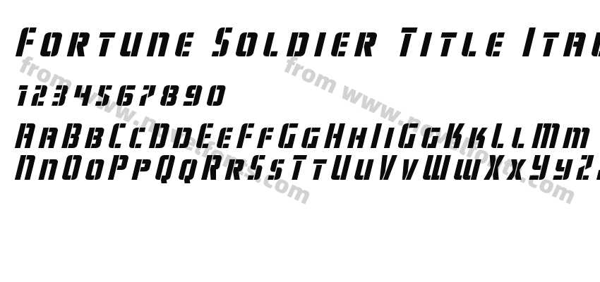 Fortune Soldier Title ItalicPreview