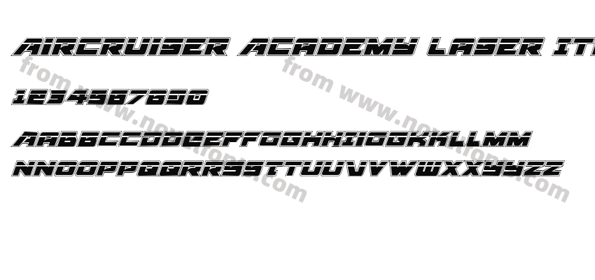 Aircruiser Academy Laser ItalicPreview