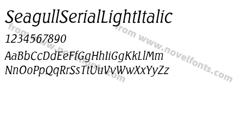 SeagullSerialLightItalicPreview