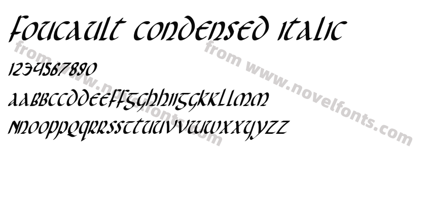 Foucault Condensed ItalicPreview