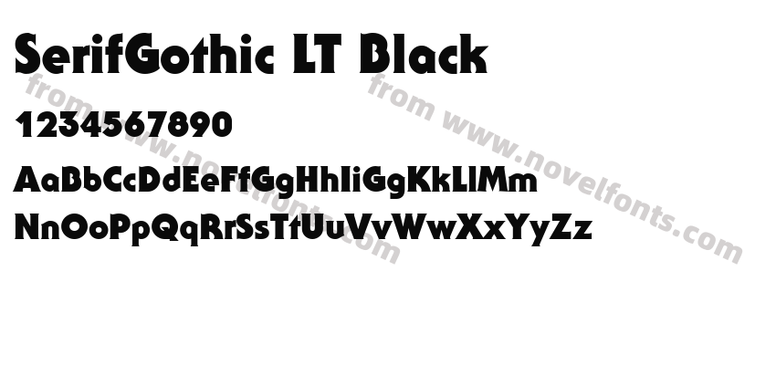 SerifGothic LT BlackPreview