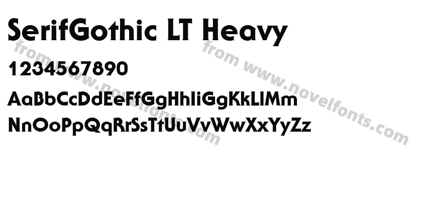 SerifGothic LT HeavyPreview