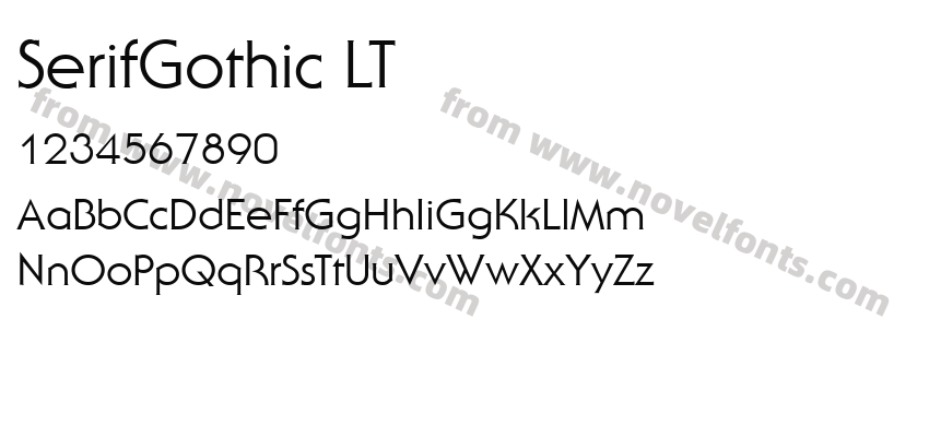 SerifGothic LTPreview