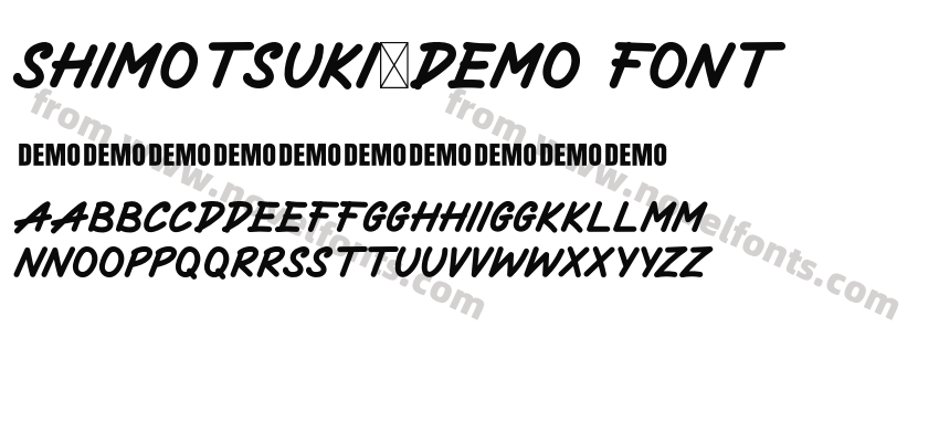 Shimotsuki-DEMO FONTPreview