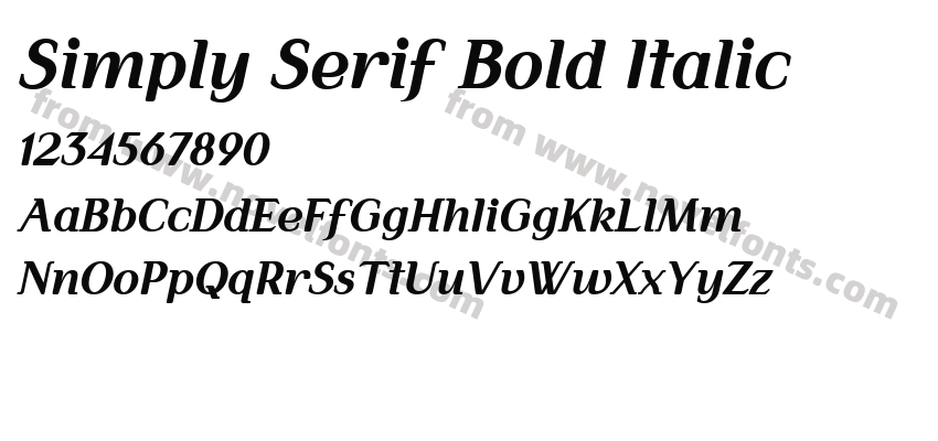 Simply Serif Bold ItalicPreview