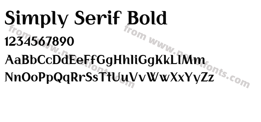 Simply Serif BoldPreview