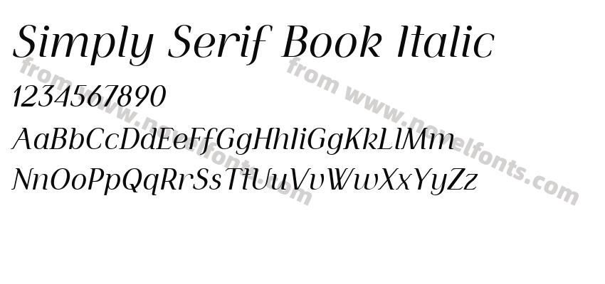 Simply Serif Book ItalicPreview