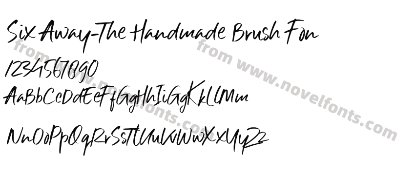 Six Away-The Handmade Brush FonPreview