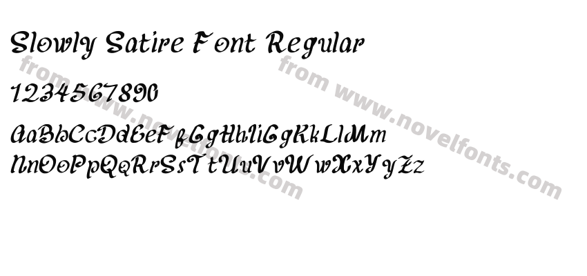 Slowly Satire Font RegularPreview