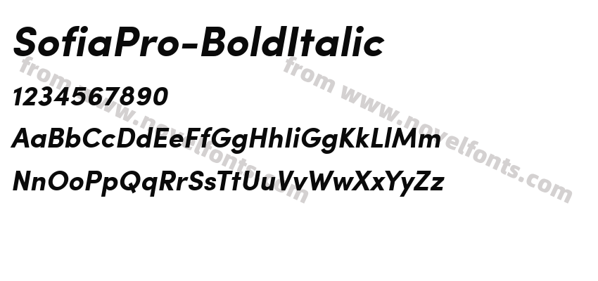 SofiaPro-BoldItalicPreview