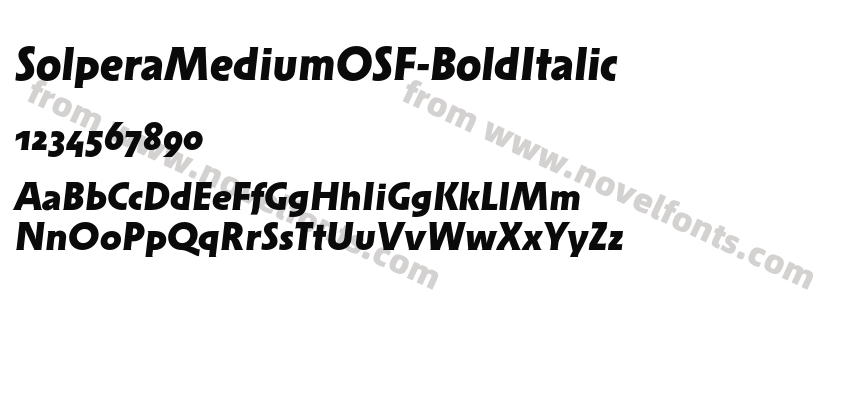 SolperaMediumOSF-BoldItalicPreview