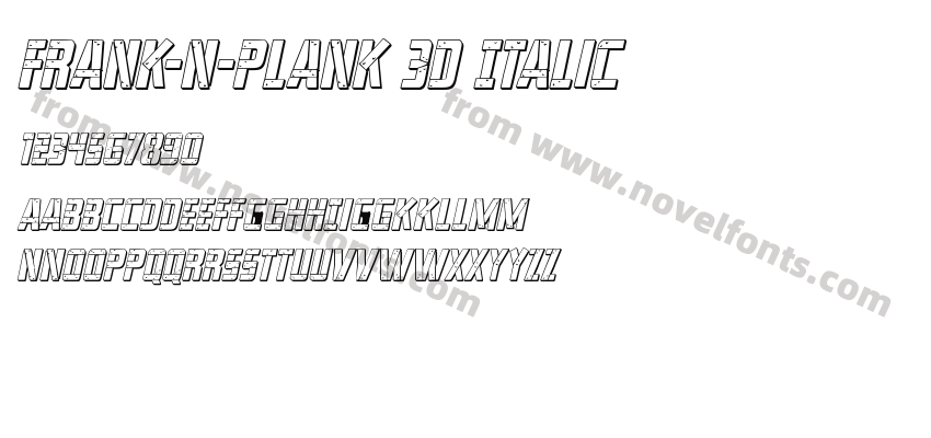 Frank n Plank 3D ItalicPreview