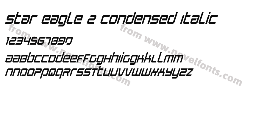 Star Eagle 2 Condensed ItalicPreview