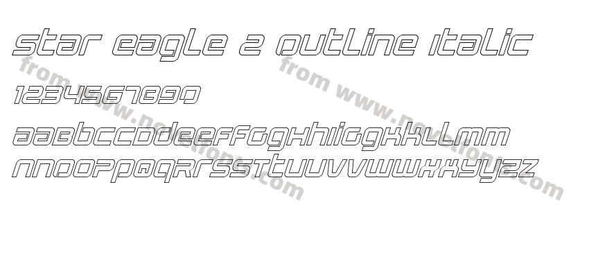 Star Eagle 2 Outline ItalicPreview