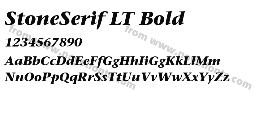 StoneSerif LT BoldPreview