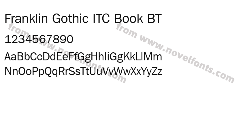 Franklin Gothic ITC Book BTPreview