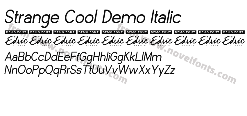 Strange Cool Demo ItalicPreview