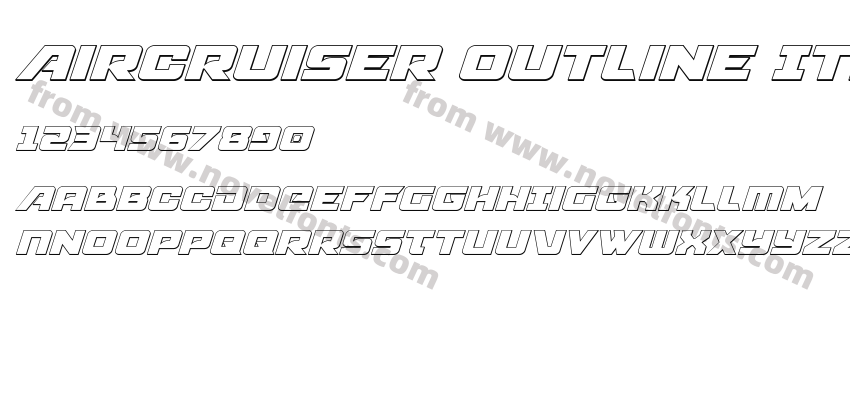 Aircruiser Outline ItalicPreview