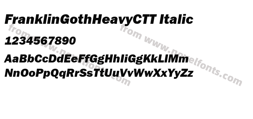 FranklinGothHeavyCTT ItalicPreview