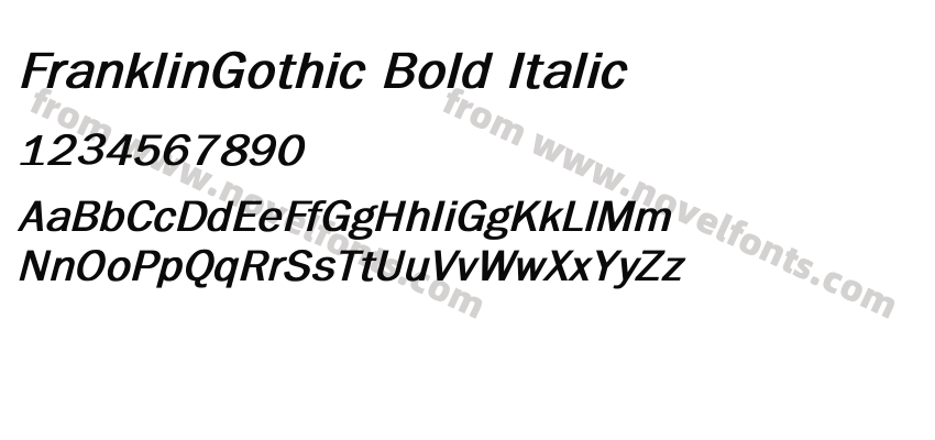 FranklinGothic Bold ItalicPreview