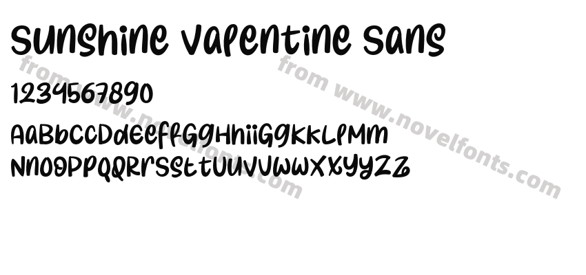 Sunshine Valentine SansPreview