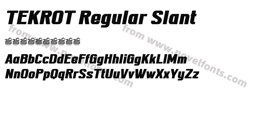 TEKROT Regular SlantPreview