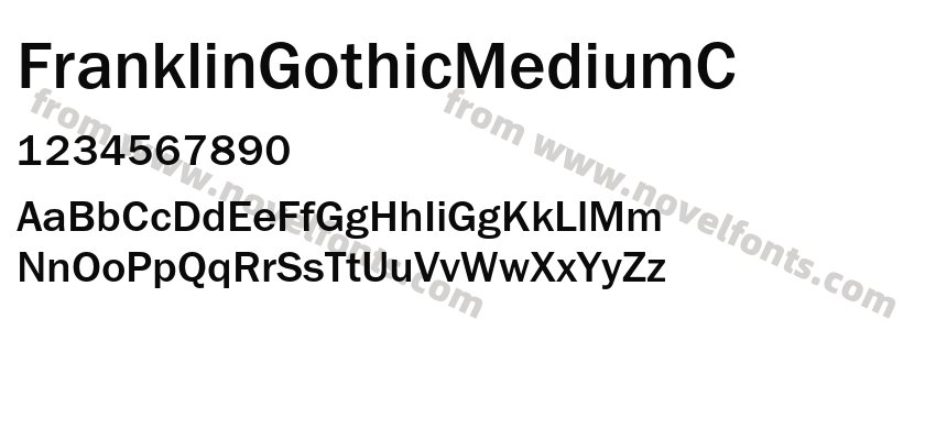 FranklinGothicMediumCPreview