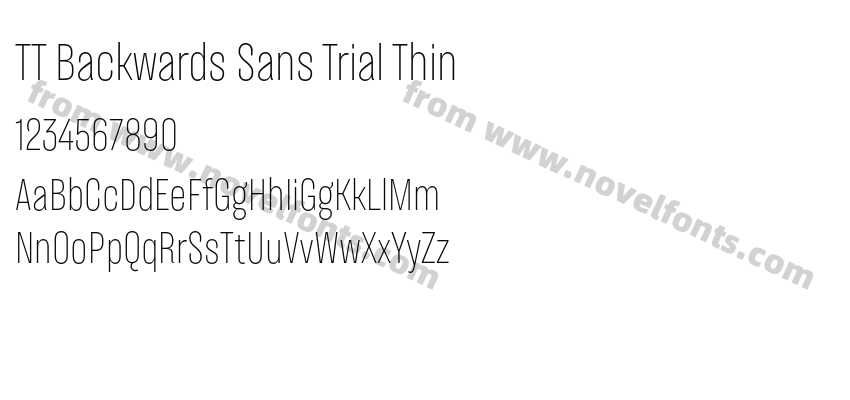 TT Backwards Sans Trial ThinPreview