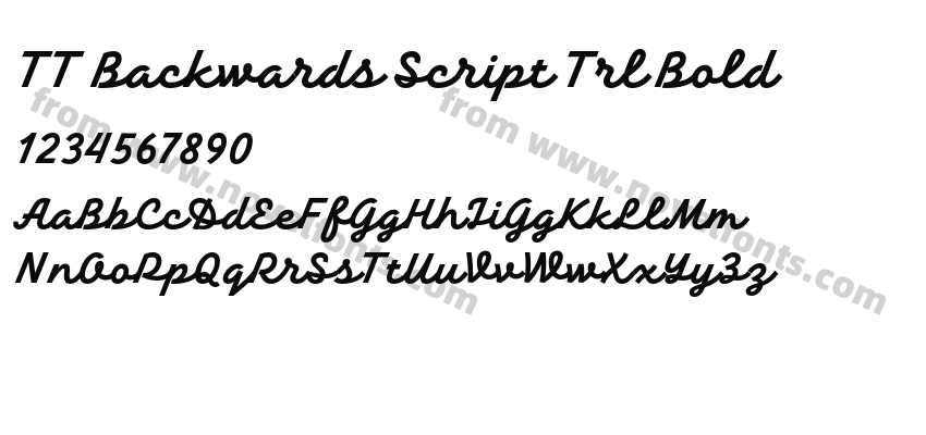 TT Backwards Script Trl BoldPreview