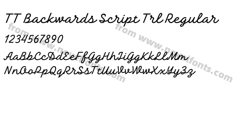 TT Backwards Script Trl RegularPreview