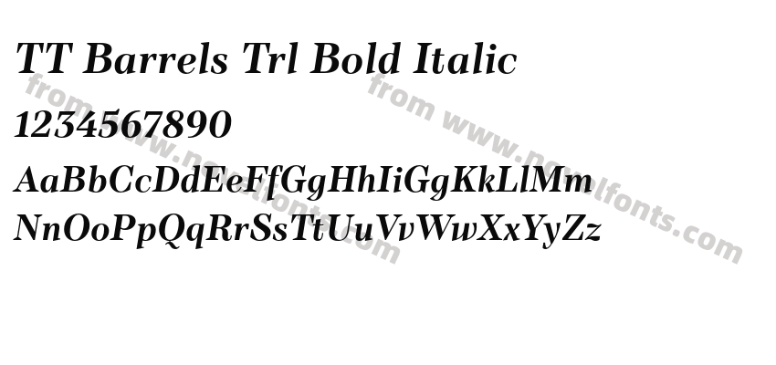 TT Barrels Trl Bold ItalicPreview