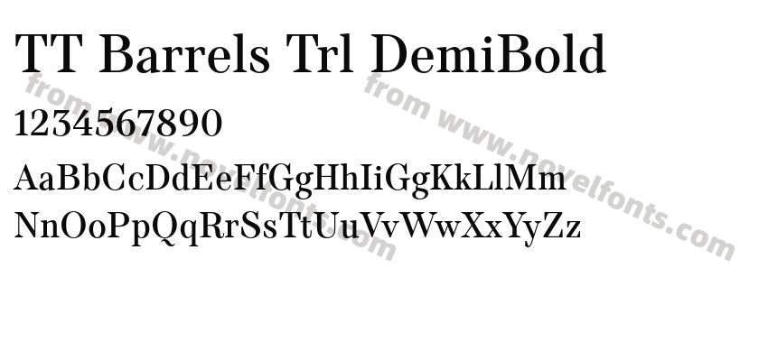 TT Barrels Trl DemiBoldPreview