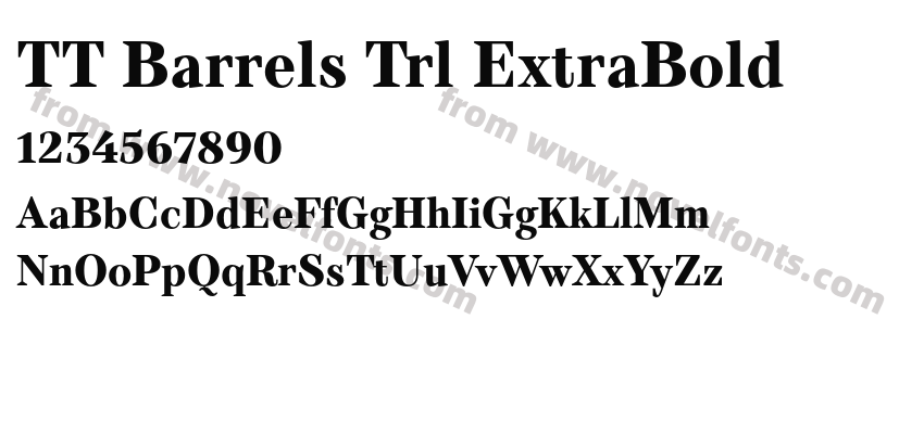 TT Barrels Trl ExtraBoldPreview